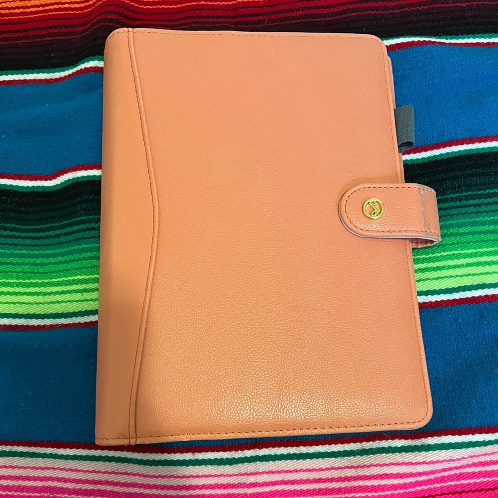 Fancy pants by smart planner Peach Leather Organizer Notebook